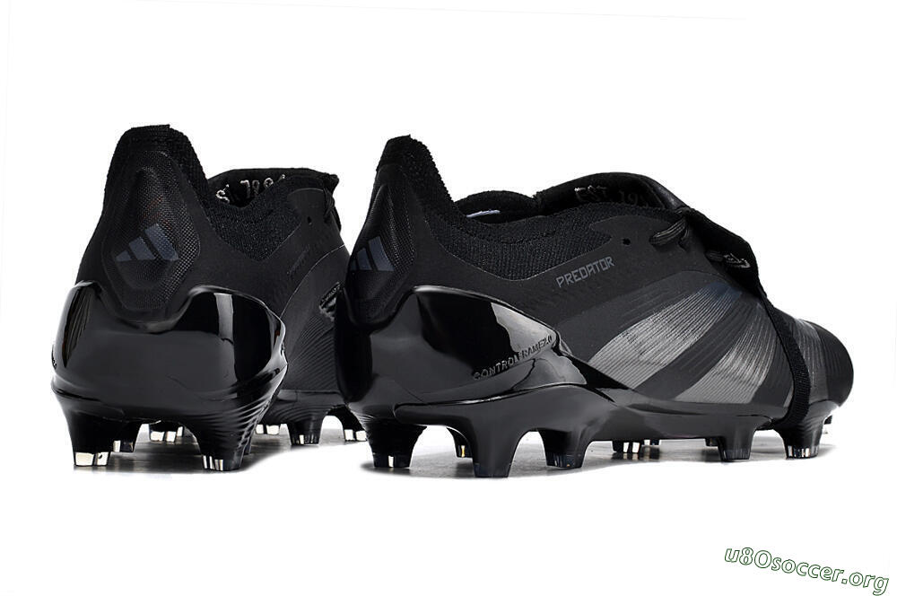 Adidas Predator Elite Foldover Tongue FG Football Boots - Black/Silver/Blue 6