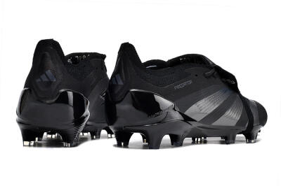 Adidas Predator Elite Foldover Tongue FG Football Boots - Black/Silver/Blue