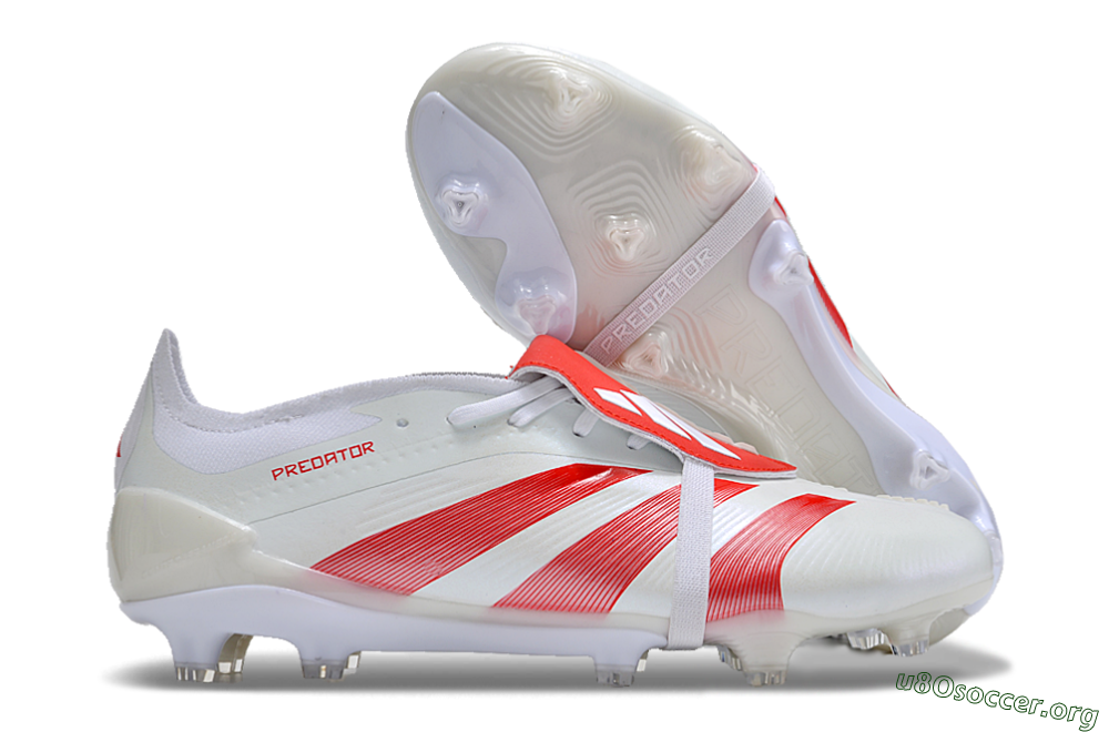 Adidas Predator Elite Foldover Tongue FG Football Boots - Beige/Red/White 2