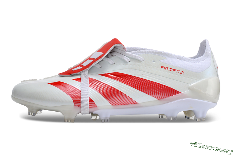Adidas Predator Elite Foldover Tongue FG Football Boots - Beige/Red/White 3