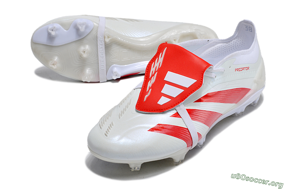 Adidas Predator Elite Foldover Tongue FG Football Boots - Beige/Red/White 0