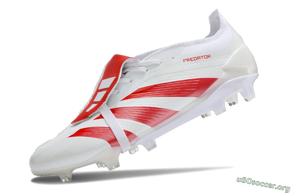 Adidas Predator Elite Foldover Tongue FG Football Boots - Beige/Red/White 5