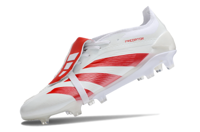 Adidas Predator Elite Foldover Tongue FG Football Boots - Beige/Red/White