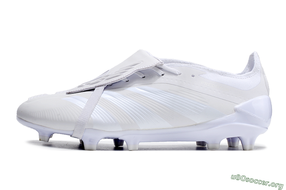 Adidas Predator Elite Foldover Tongue FG Football Boots - White/Beige 3