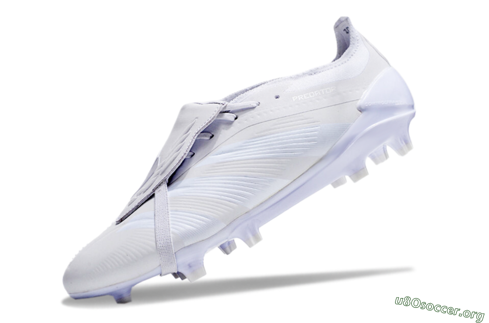 Adidas Predator Elite Foldover Tongue FG Football Boots - White/Beige 5