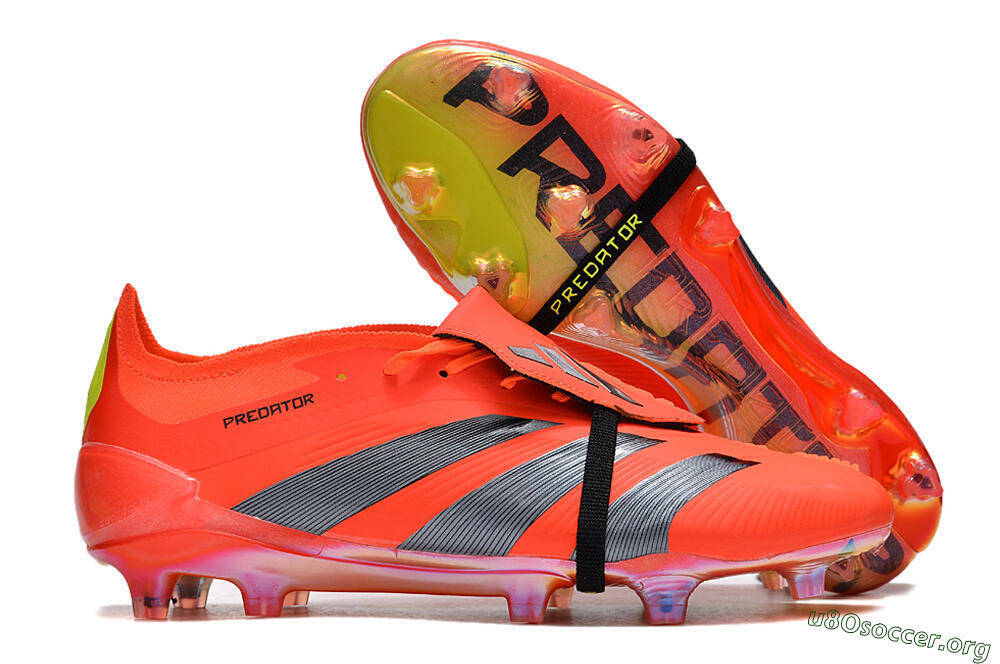 Adidas Predator Elite Foldover Tongue FG Football Boots - Red/Black/Yellow 2