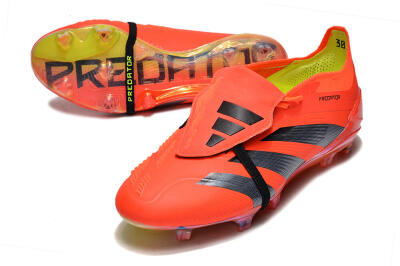 Adidas Predator Elite Foldover Tongue FG Football Boots - Red/Black/Yellow