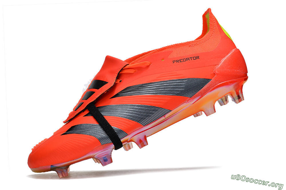 Adidas Predator Elite Foldover Tongue FG Football Boots - Red/Black/Yellow 5