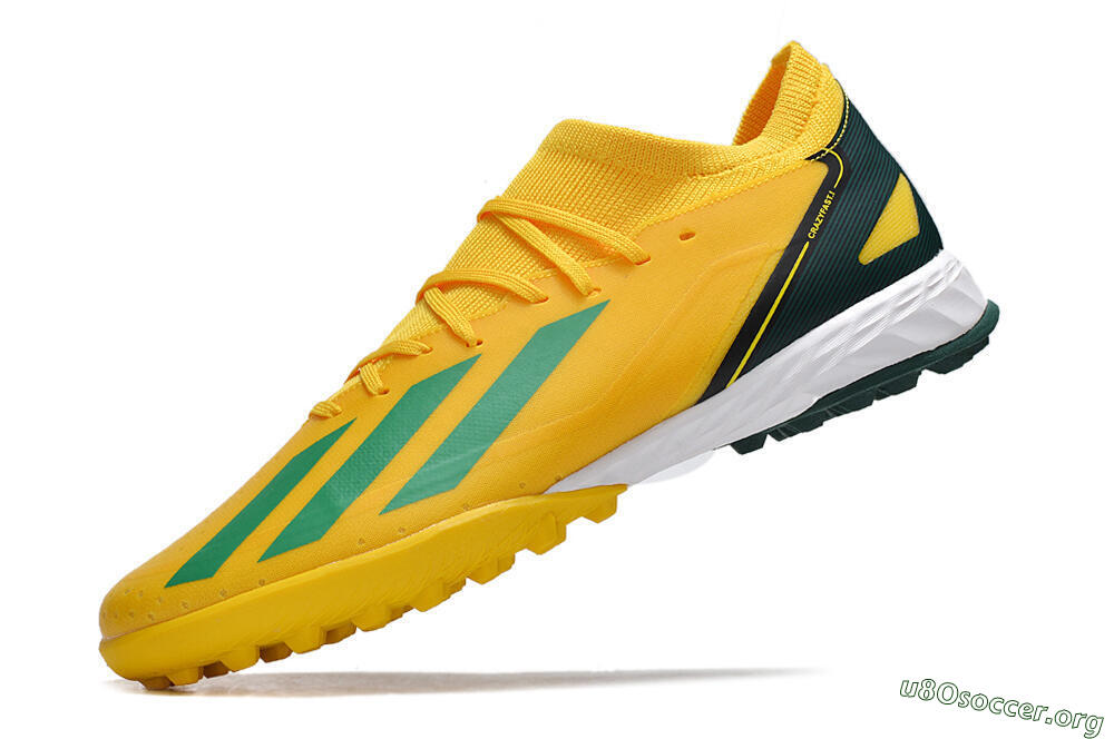 Adidas X Crazyfast.3 TF Football Shoes - Yellow/Blue/White 5