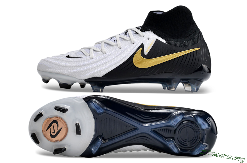 Nike Phantom Luna Elite NU FG Football Boots - White/Black/Gold 1
