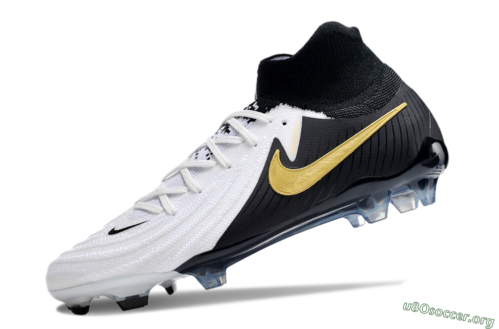 Nike Phantom Luna Elite NU FG Football Boots - White/Black/Gold 5