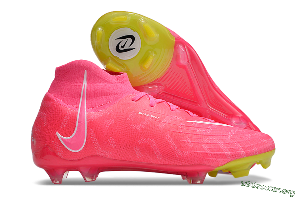 Nike Phantom Luna Elite NU FG Football Boots - Pink/White/Yellow 2