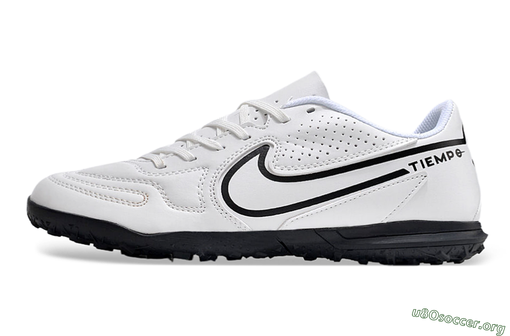 Nike Tiempo Legend 9 Club TF Football Shoes - White/Black 3