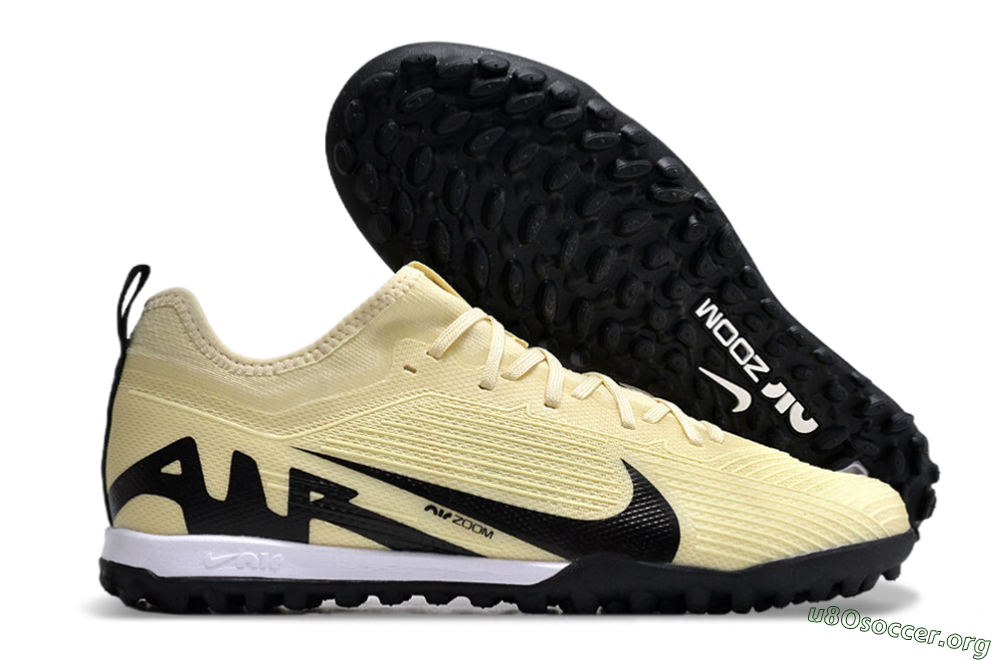 Nike Air Zoom Mercurial Vapor 15 Pro TF Football Shoes - Beige/Black/White 2