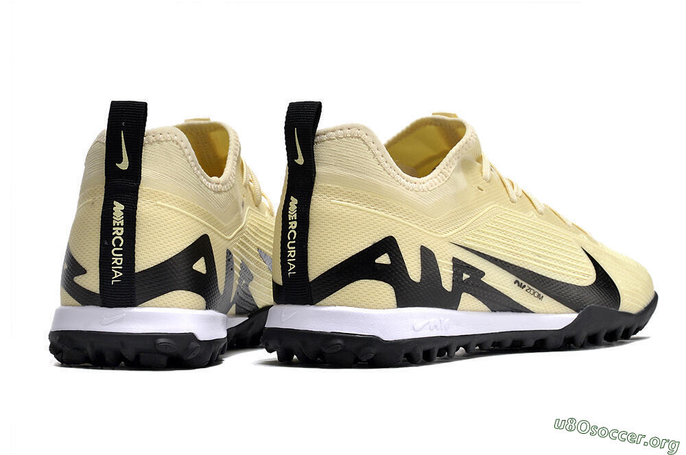 Nike Air Zoom Mercurial Vapor 15 Pro TF Football Shoes - Beige/Black/White 6