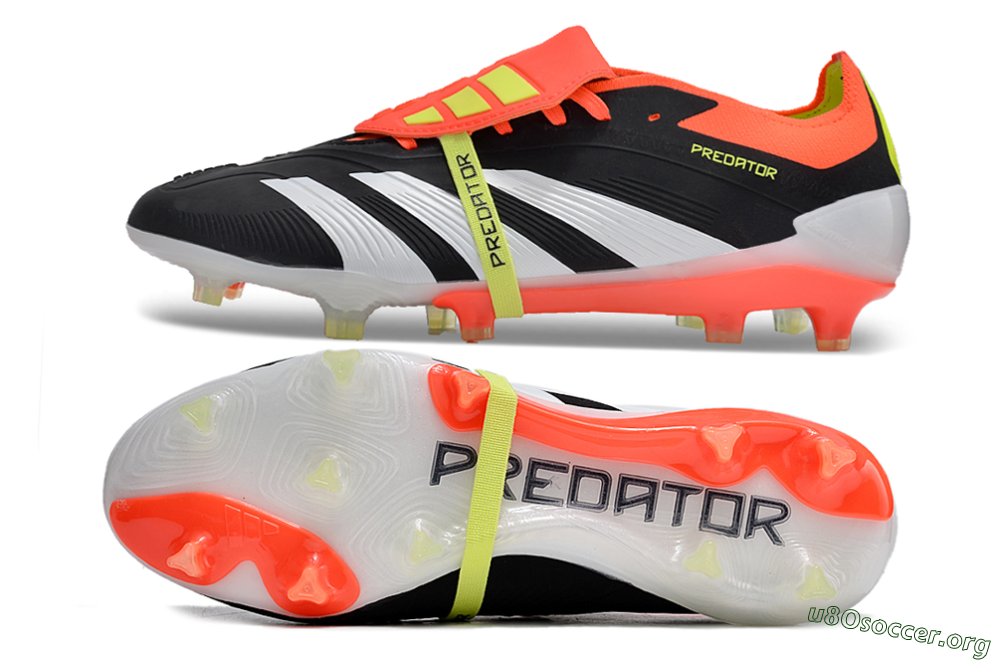 Adidas Predator Elite Foldover Tongue FG Football Boots - Black/White/Red 1