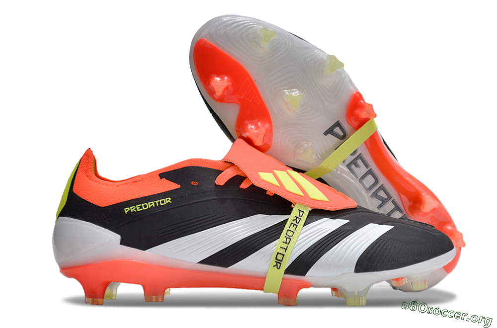 Adidas Predator Elite Foldover Tongue FG Football Boots - Black/White/Red 2