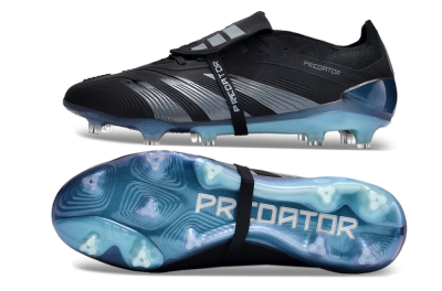 Adidas Predator Elite Foldover Tongue FG Football Boots - Black/Silver/Jade