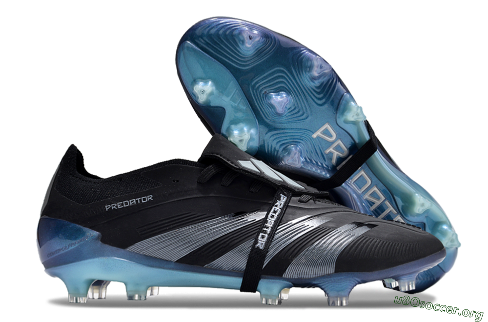 Adidas Predator Elite Foldover Tongue FG Football Boots - Black/Silver/Jade 2