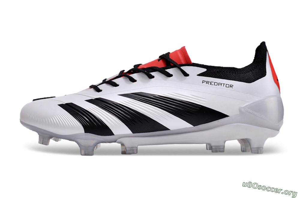 Adidas Predator Accuracy 2024 FG Football Boots - White/Black/Red 3