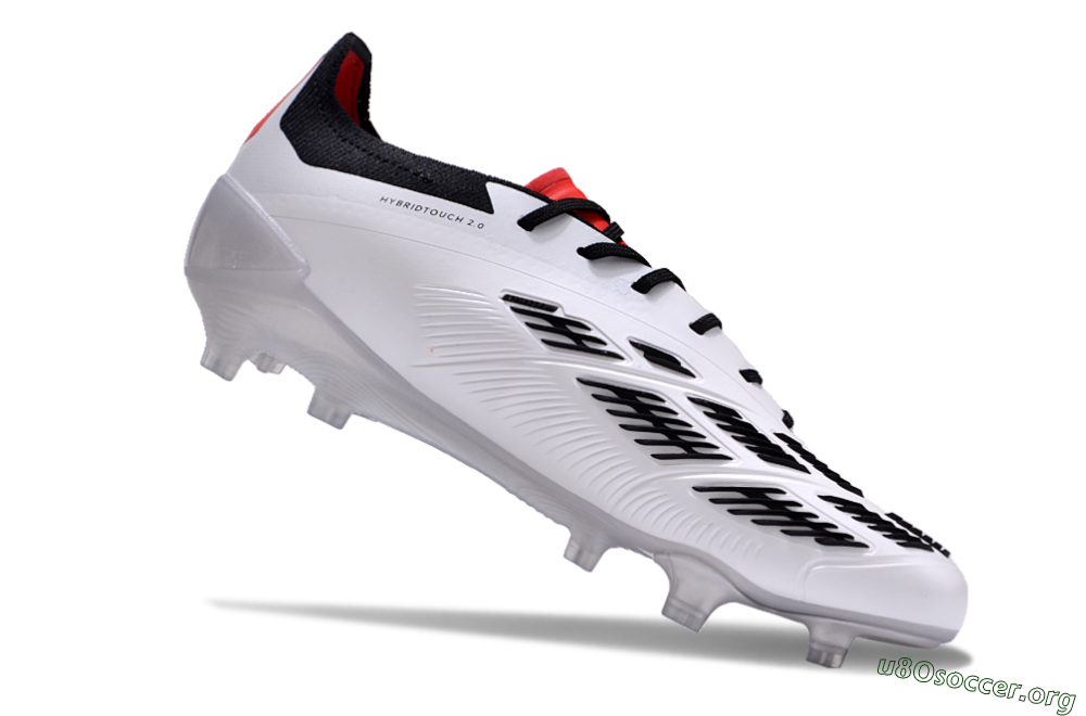 Adidas Predator Accuracy 2024 FG Football Boots - White/Black/Red 4