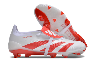 Adidas Predator Elite Foldover Tongue FG Football Boots - White/Red