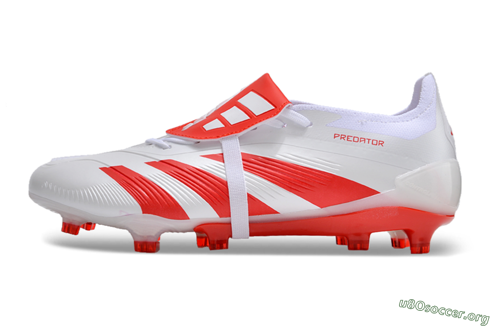 Adidas Predator Elite Foldover Tongue FG Football Boots - White/Red 3