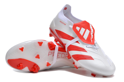 Adidas Predator Elite Foldover Tongue FG Football Boots - White/Red