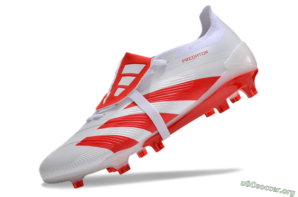 Adidas Predator Elite Foldover Tongue FG Football Boots - White/Red 5