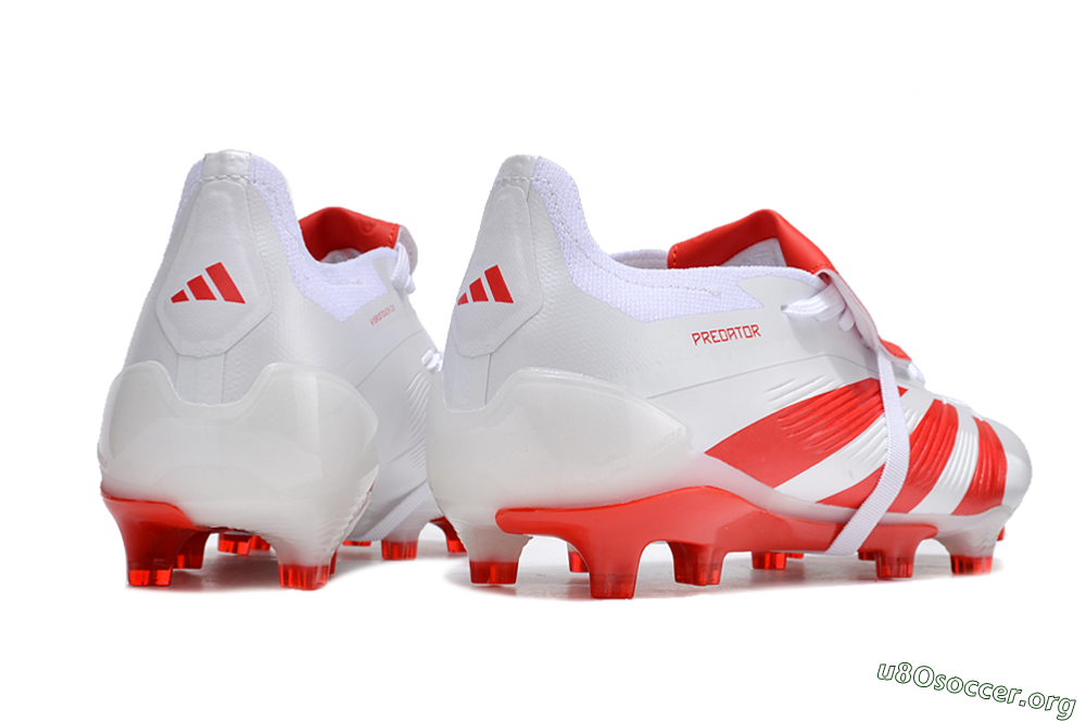 Adidas Predator Elite Foldover Tongue FG Football Boots - White/Red 6