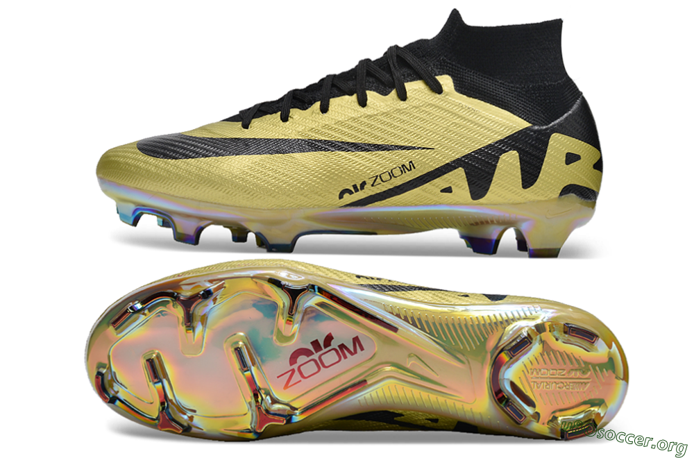 Nike Air Zoom Mercurial Superfly 9 Elite FG Football Boots - Gold/Black 1