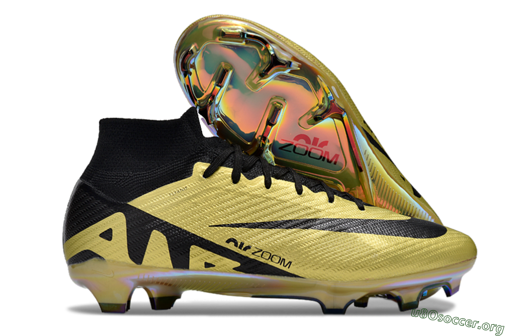 Nike Air Zoom Mercurial Superfly 9 Elite FG Football Boots - Gold/Black 2