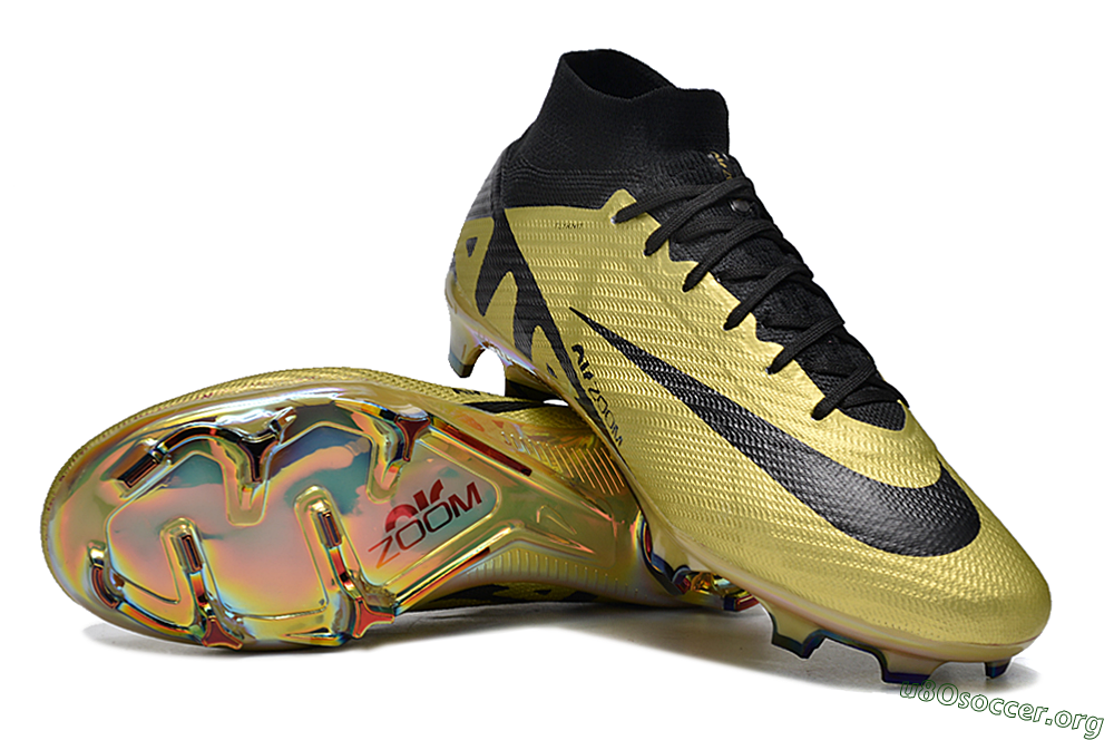 Nike Air Zoom Mercurial Superfly 9 Elite FG Football Boots - Gold/Black 0