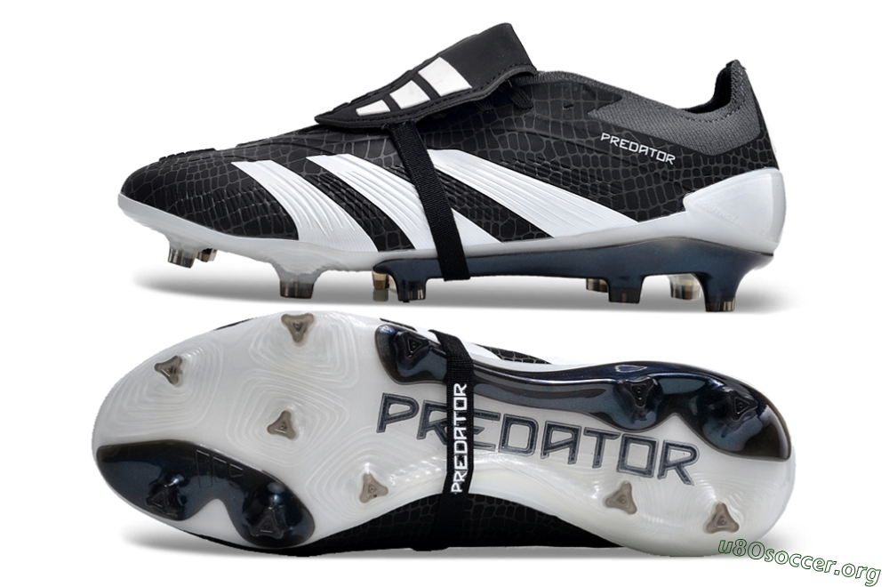 Adidas Predator Elite Foldover Tongue FG Football Boots - Black/White 1