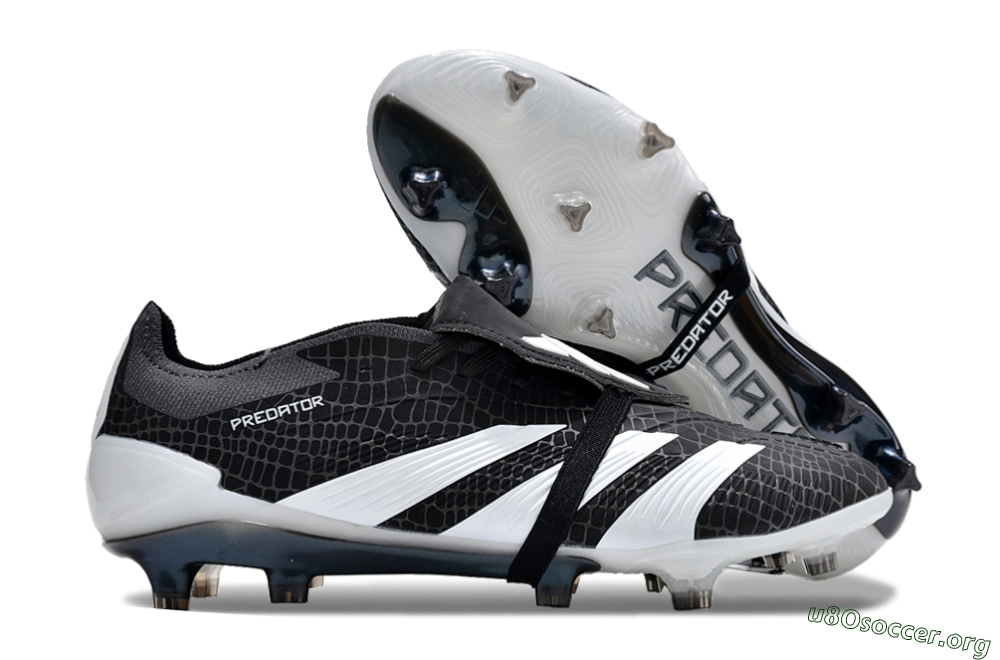 Adidas Predator Elite Foldover Tongue FG Football Boots - Black/White 2