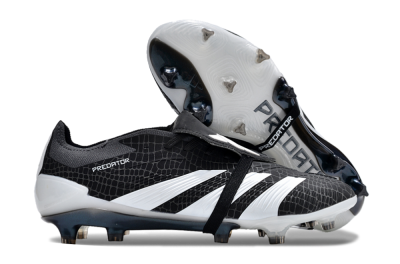 Adidas Predator Elite Foldover Tongue FG Football Boots - Black/White