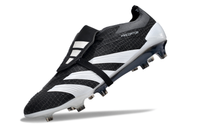 Adidas Predator Elite Foldover Tongue FG Football Boots - Black/White