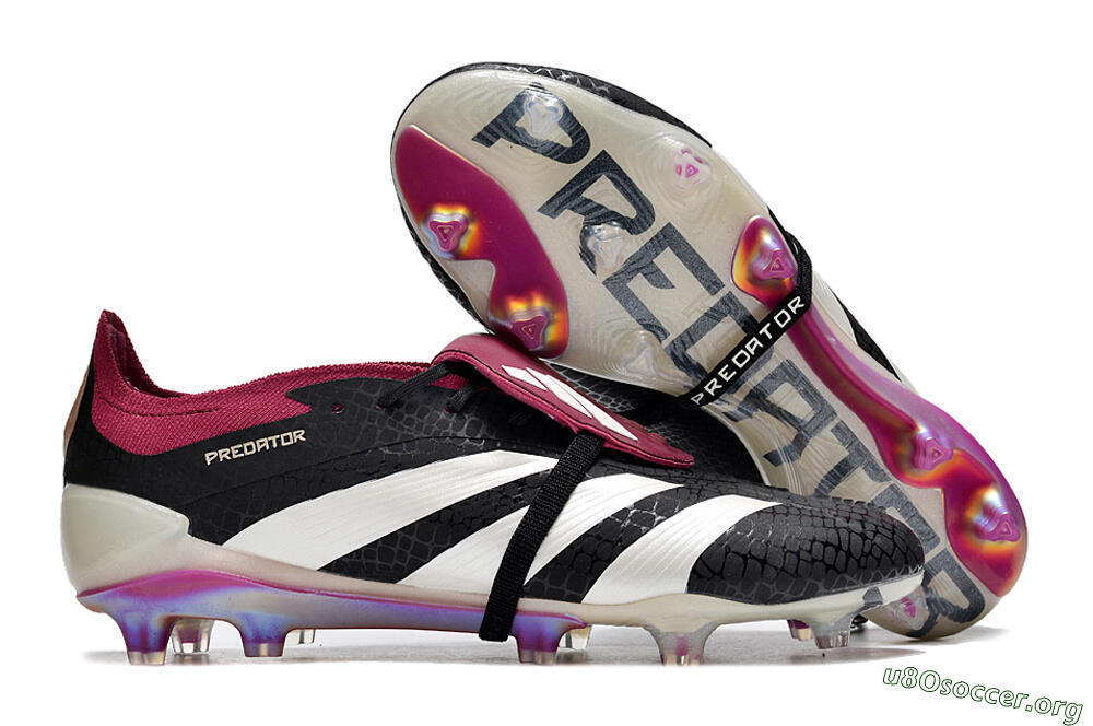 Adidas Predator Accuracy+ FG Football Boots - Black/White/Purple 2