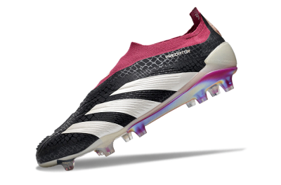 Adidas Predator Accuracy+ FG Football Boots - Black/White/Pink