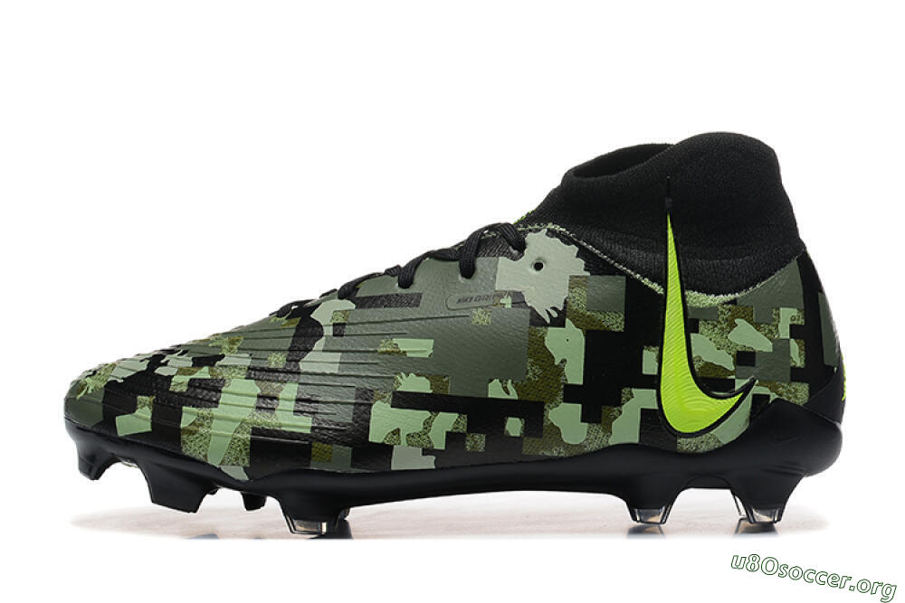 Nike Phantom Luna Elite NU FG Football Boots - Black/Camo/Yellow 3