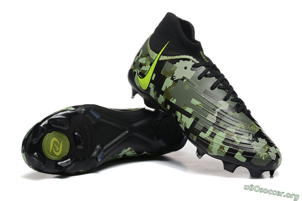 Nike Phantom Luna Elite NU FG Football Boots - Black/Camo/Yellow 4