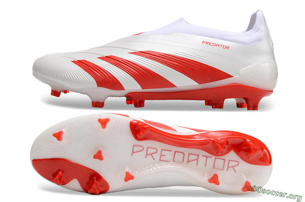 Adidas Predator Accuracy+ FG Football Boots - Beige/White/Red 1