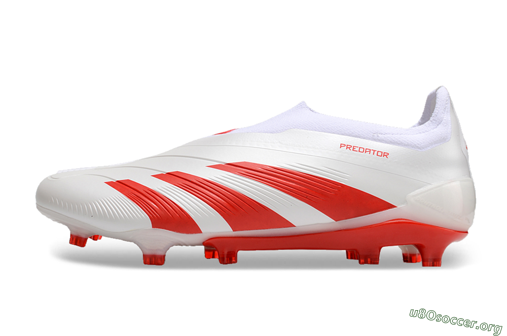 Adidas Predator Accuracy+ FG Football Boots - Beige/White/Red 3