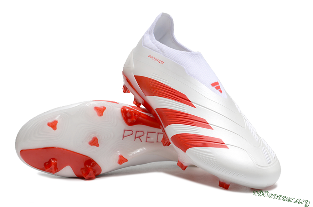 Adidas Predator Accuracy+ FG Football Boots - Beige/White/Red 0