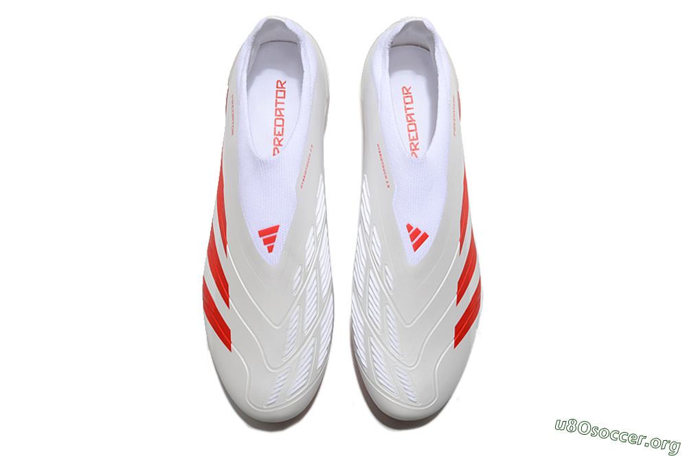 Adidas Predator Accuracy+ FG Football Boots - Beige/White/Red 4