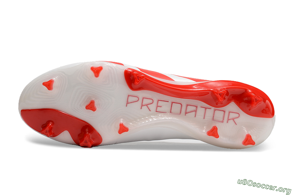 Adidas Predator Accuracy+ FG Football Boots - Beige/White/Red 6