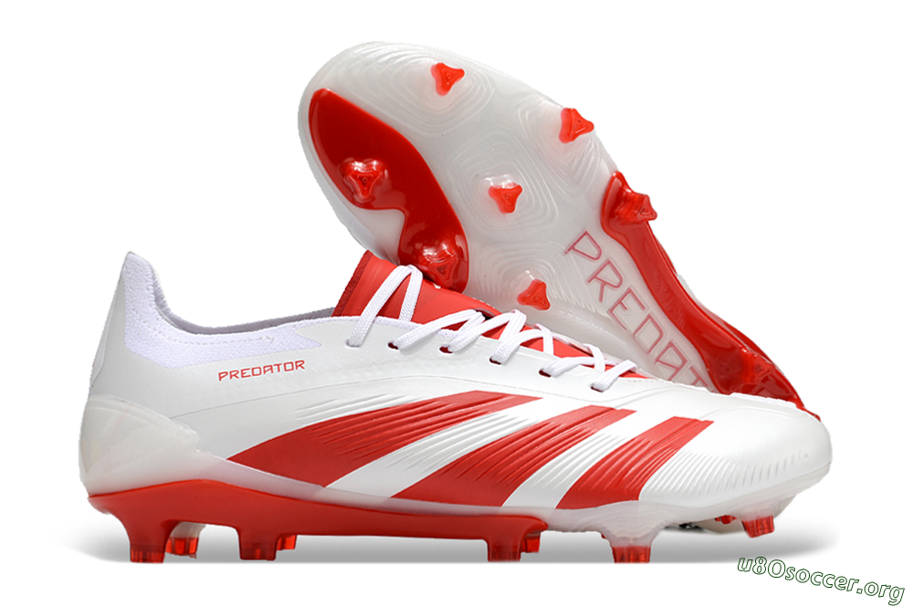 Adidas Predator Accuracy.1 FG Football Boots - Beige/White/Red 2