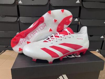 Adidas Predator Accuracy.1 FG Football Boots - Beige/White/Red
