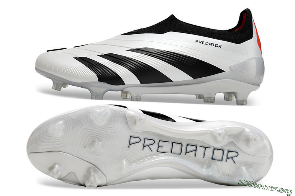 Adidas Predator Accuracy+ FG Football Boots - White/Black/Red 1