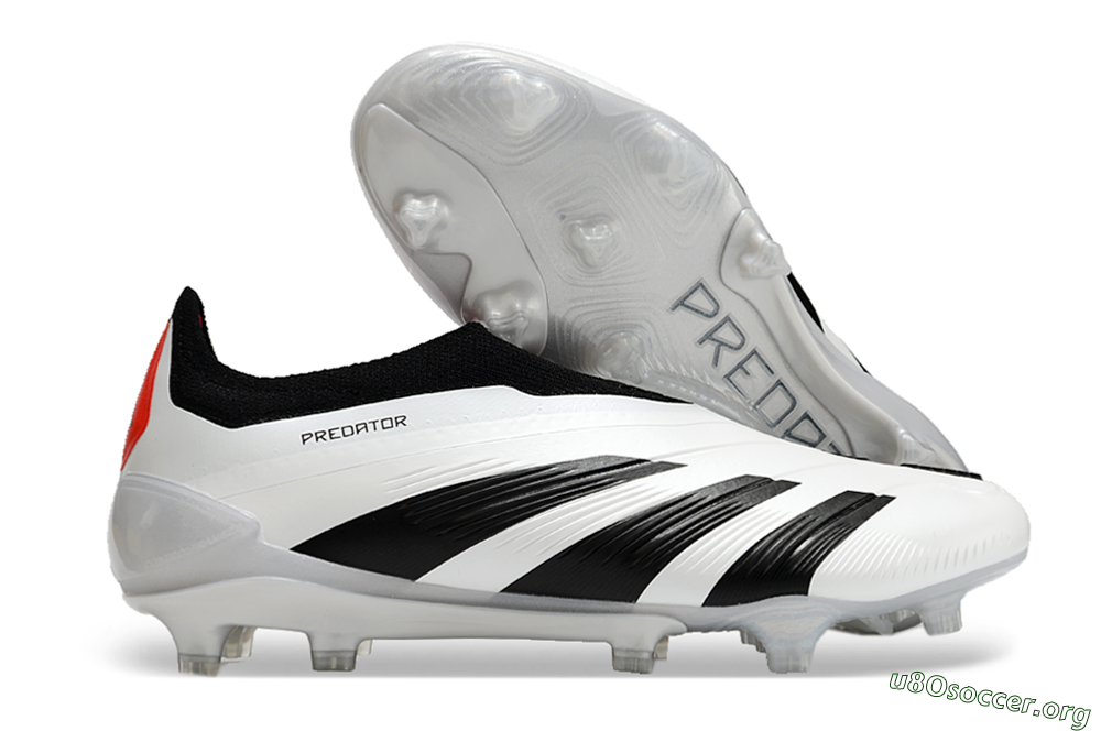 Adidas Predator Accuracy+ FG Football Boots - White/Black/Red 2